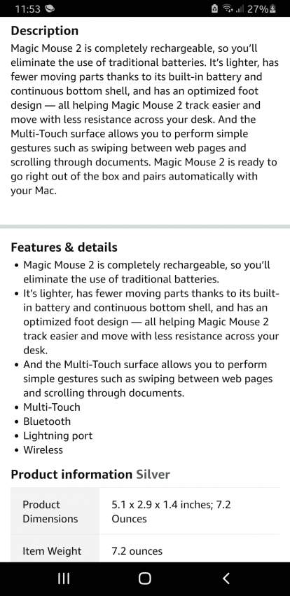 APPLE  MAGIC MOUSE 2 - 1 - Laptop  on Aster Vender