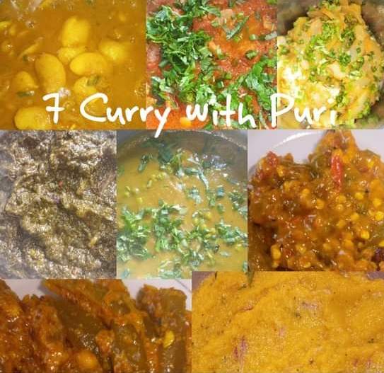 7 curry with puri - 0 - Main Course  on Aster Vender