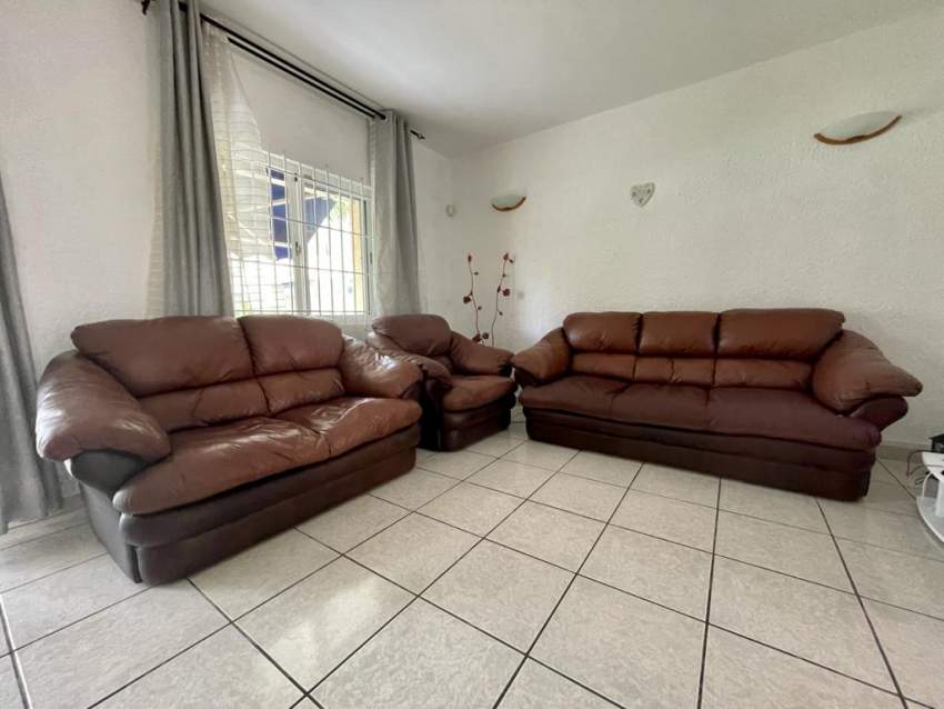 Leather Sofa Set - 3 - Sofas couches  on Aster Vender