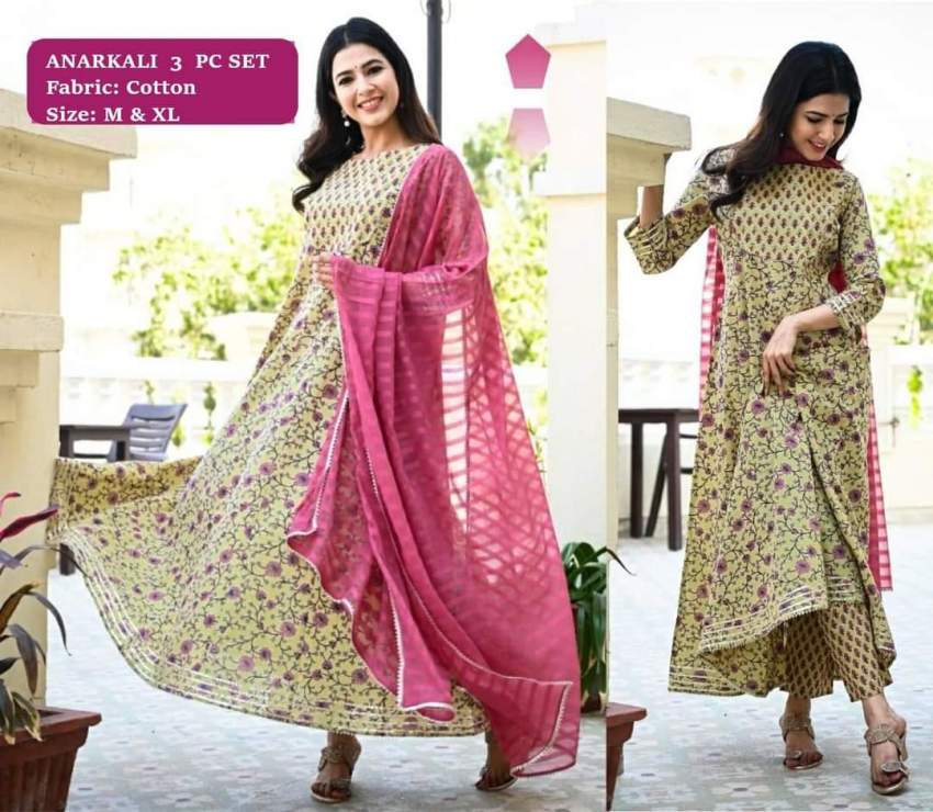 3 PC ANARKALI SET - 0 - Indian dresses  on Aster Vender