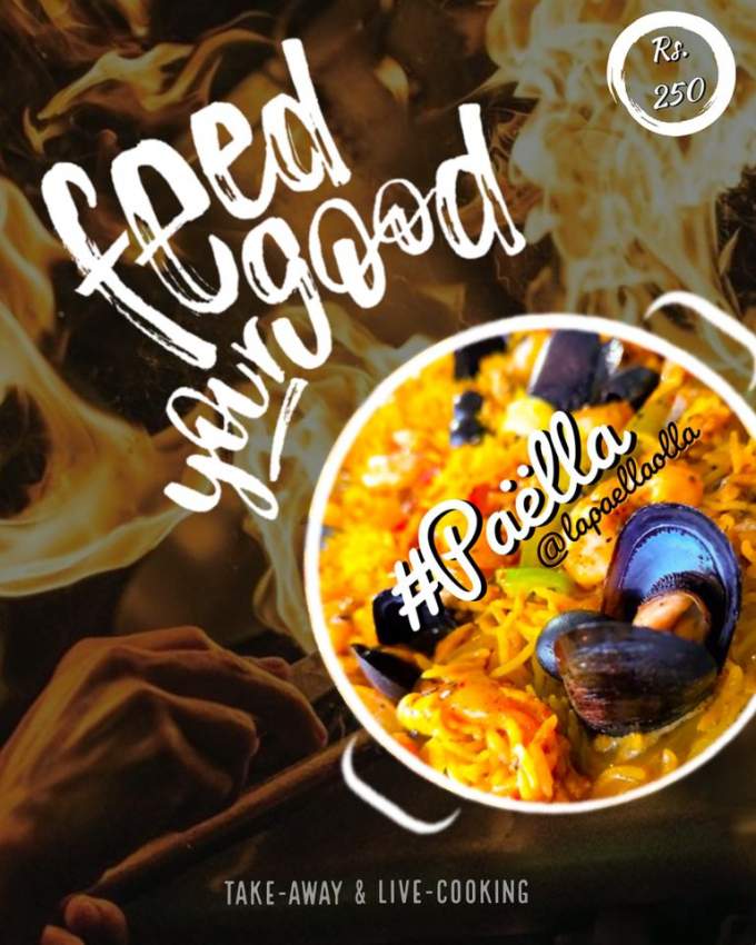 Paella Seafood + Gambas - Minimum 12 persons !!! Rs 250 pax . - 2 - Catering & Restaurant  on Aster Vender