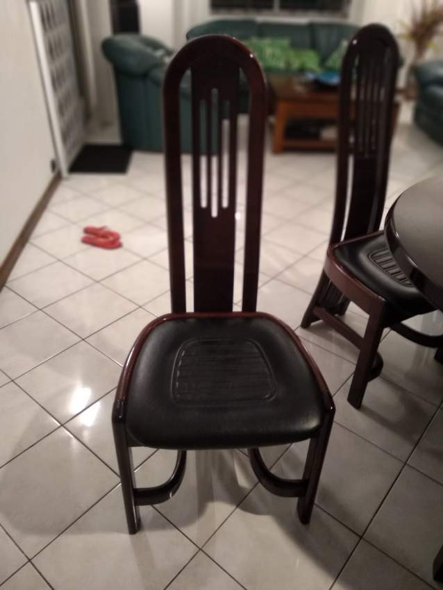 Dining table with 10 chairs wood - 1 - Table & chair sets  on Aster Vender