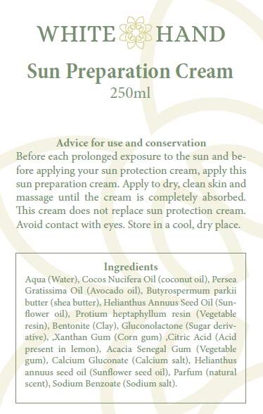 Natural Sun Preparation Cream – SKIN // 250 ML at AsterVender