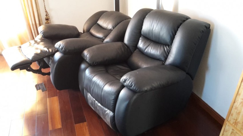 Barcalouger recliner leather sofa - 3 - Sofas couches  on Aster Vender