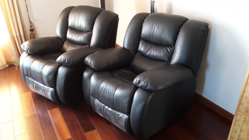 Barcalouger recliner leather sofa - 2 - Sofas couches  on Aster Vender