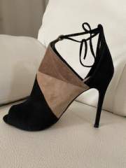 Three coloured suede open toe ankle boots - 0 - Boots  on Aster Vender