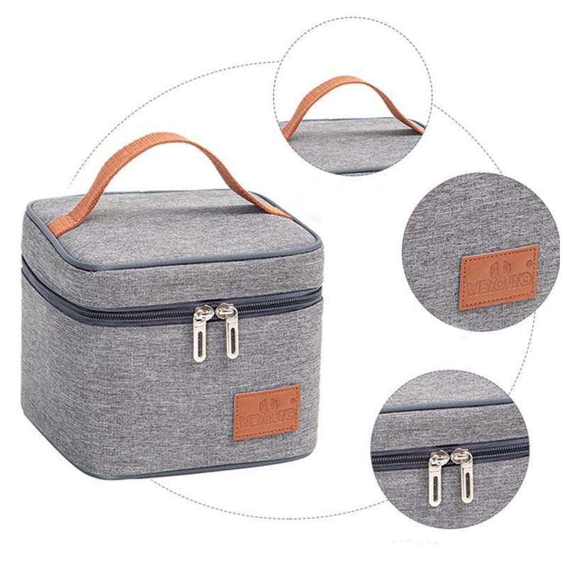 Small square Lunch box bag snacks picnic bags insulated - 2 - Bags  on Aster Vender