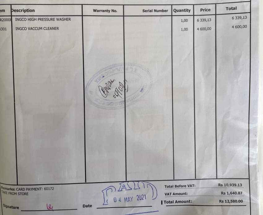 PRESSURE WASHER & VACUUM CLEANER - INGCO - 7 - All Hand Power Tools  on Aster Vender