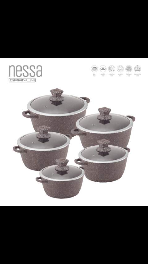 SQ Professional Nessa 5 Pieces Aluminium Non-Stick Cookware Set - 3 - Kitchen appliances  on Aster Vender