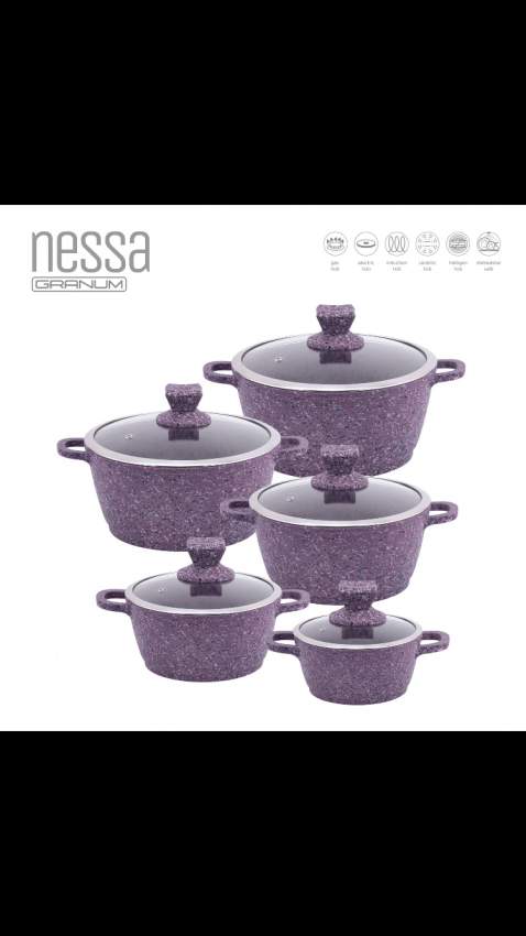 SQ Professional Nessa 5 Pieces Aluminium Non-Stick Cookware Set - 1 - Kitchen appliances  on Aster Vender