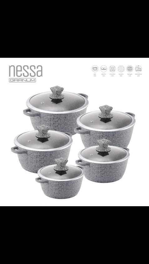 SQ Professional Nessa 5 Pieces Aluminium Non-Stick Cookware Set - 4 - Kitchen appliances  on Aster Vender