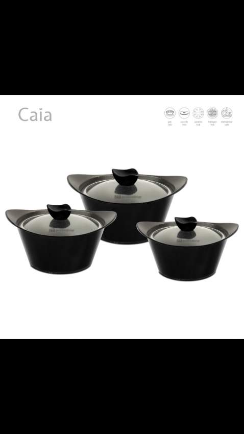 SQ Professional Caia 3 Piece Aluminum Non-Stick Cookware Set - 3 - Kitchen appliances  on Aster Vender