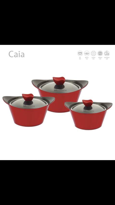SQ Professional Caia 3 Piece Aluminum Non-Stick Cookware Set - 2 - Kitchen appliances  on Aster Vender