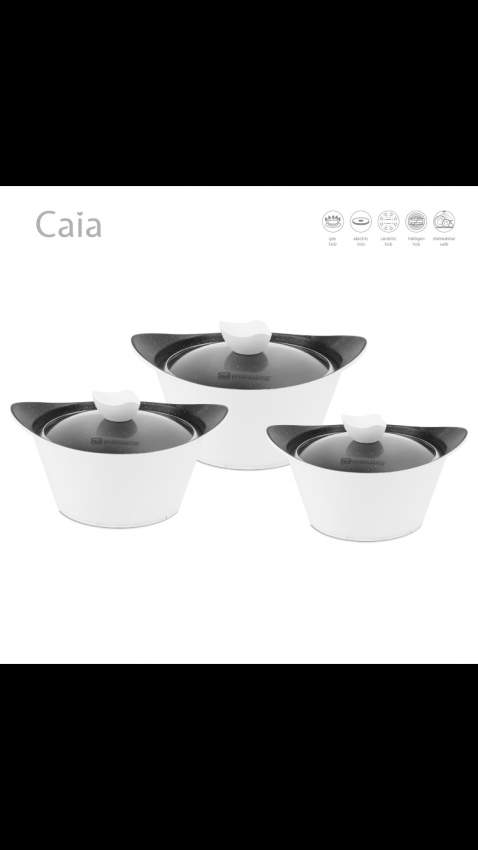 SQ Professional Caia 3 Piece Aluminum Non-Stick Cookware Set - 1 - Kitchen appliances  on Aster Vender