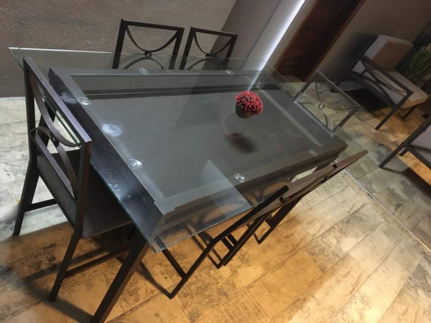 Dinner Table for 6 Person + Glass - 1 - Living room sets  on Aster Vender