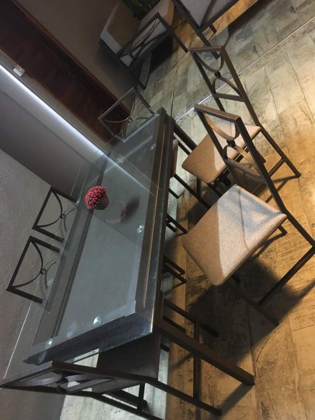 Dinner Table for 6 Person + Glass - 3 - Living room sets  on Aster Vender