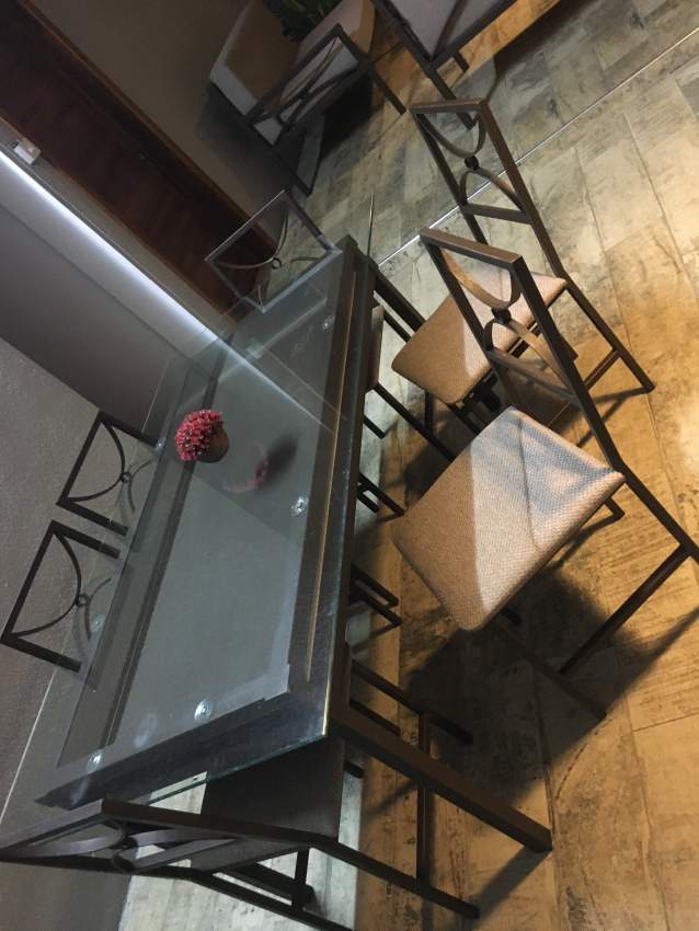 Dinner Table for 6 Person + Glass - 0 - Living room sets  on Aster Vender