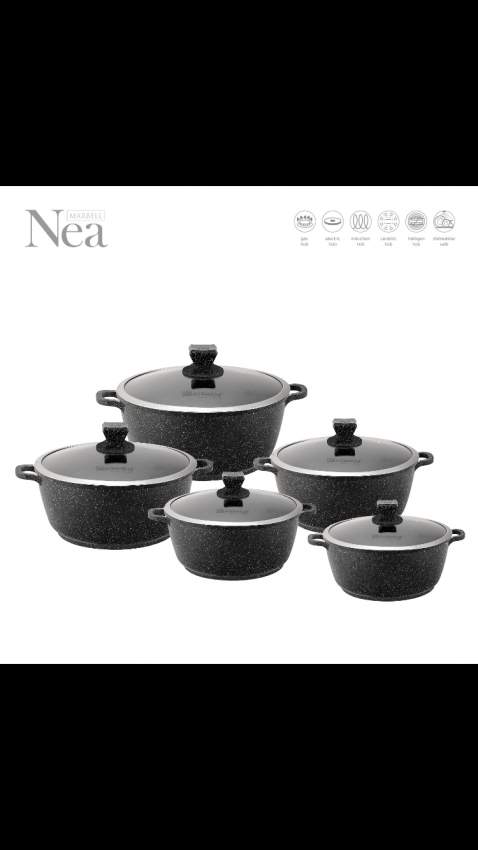 SQ Professional Nea 5 Piece Aluminum Non-Stick Cookware Set - 3 - Kitchen appliances  on Aster Vender