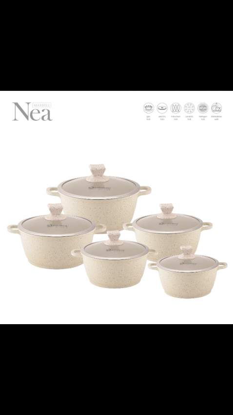 SQ Professional Nea 5 Piece Aluminum Non-Stick Cookware Set - 1 - Kitchen appliances  on Aster Vender