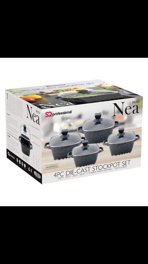 SQ Professional Nea Marbell 4 Pieces Die-cast Non Stick Cookware Set - 5 - Kitchen appliances  on Aster Vender