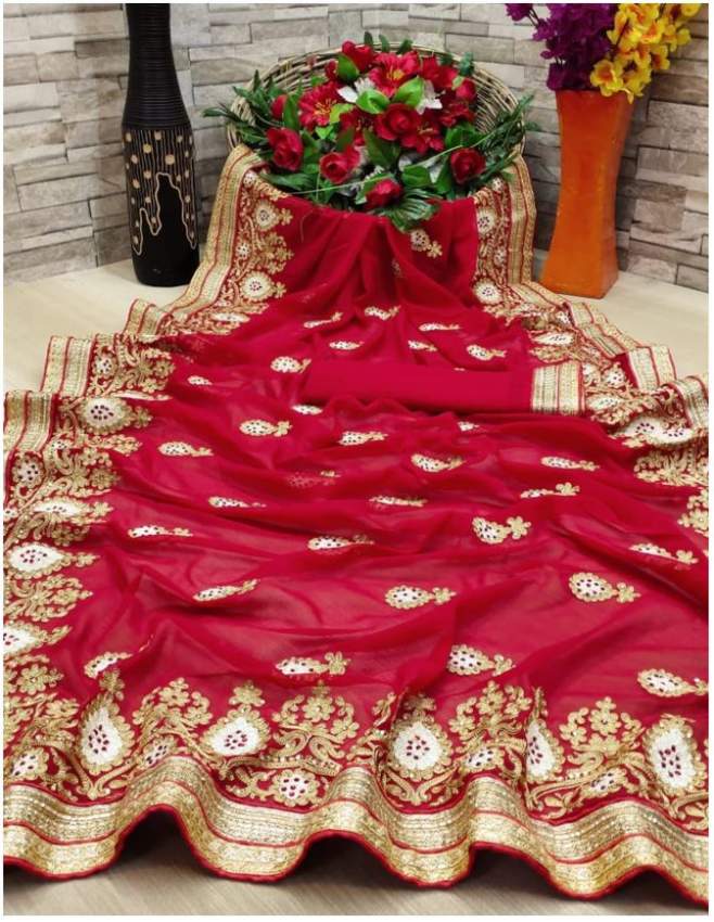 georgette saree - 0 - Saree  on Aster Vender