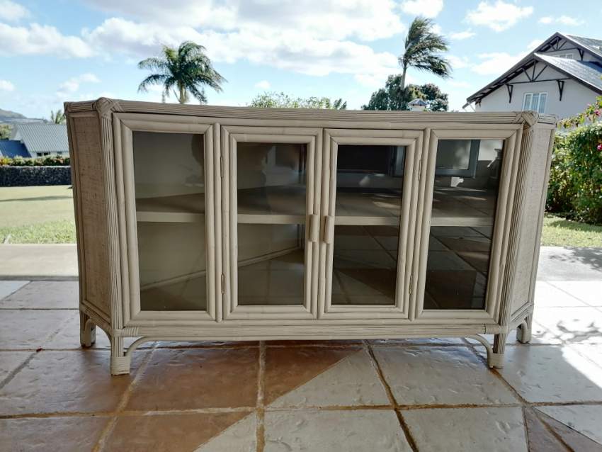 Rattan & Timber TV Cabinet on Aster Vender