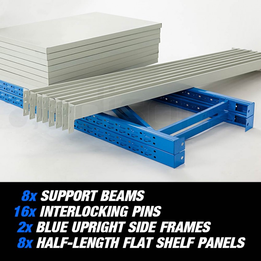 1.5x2M 1000KG Metal Warehouse Racking Storage Garage Shelving Steel Sh - 7 - Others  on Aster Vender