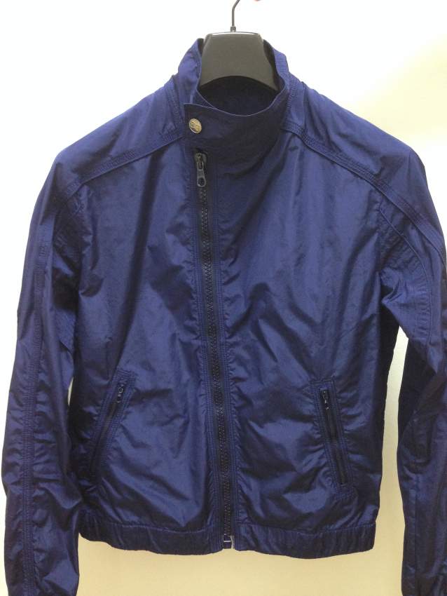 CLASS Roberto Cavalli - Blue Lightweight Jacket with Logo Embroidery   - 1 - Jackets & Coats (Men)  on Aster Vender