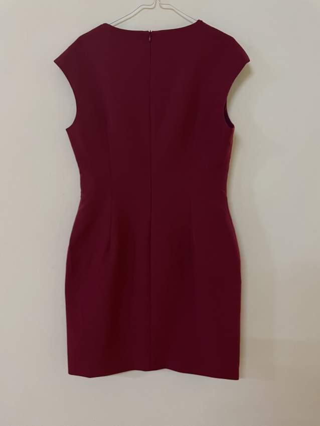 Evening/ party dress UK size 10-12, maroon with sparkly embroidery - 2 - Dresses (Women)  on Aster Vender
