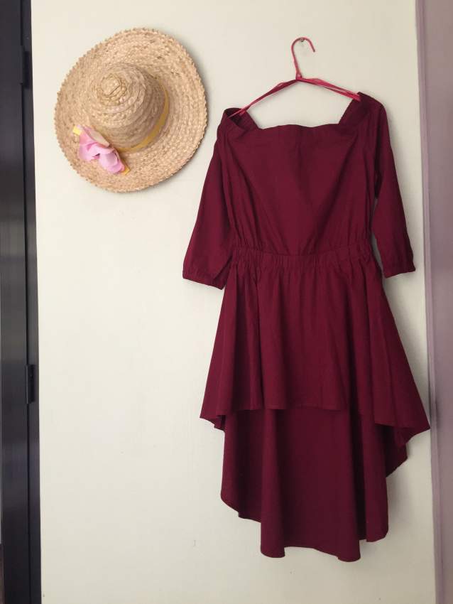 Burgundy Dress From Identity - 0 - Dresses (Women)  on Aster Vender