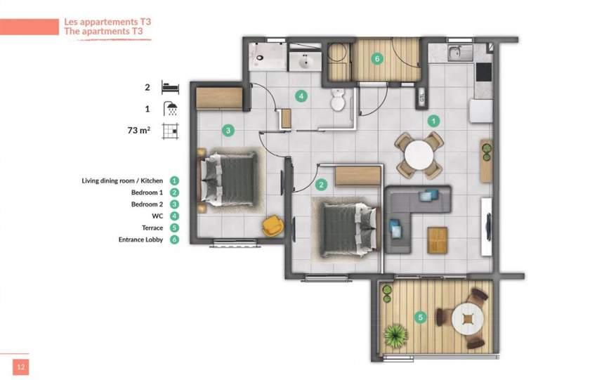 (Ref. MA7-184) Appartement pour les retraités, pour une nouvelle vie  - 5 - Apartments  on Aster Vender