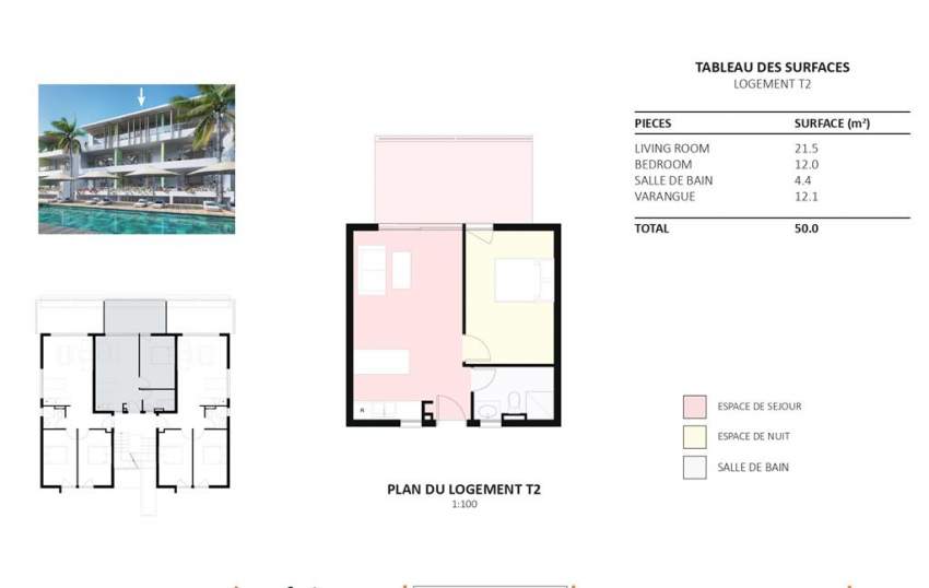 (Ref. MA7-262) Appartements proches de la plage de Bain Bœuf. - 3 - Apartments  on Aster Vender