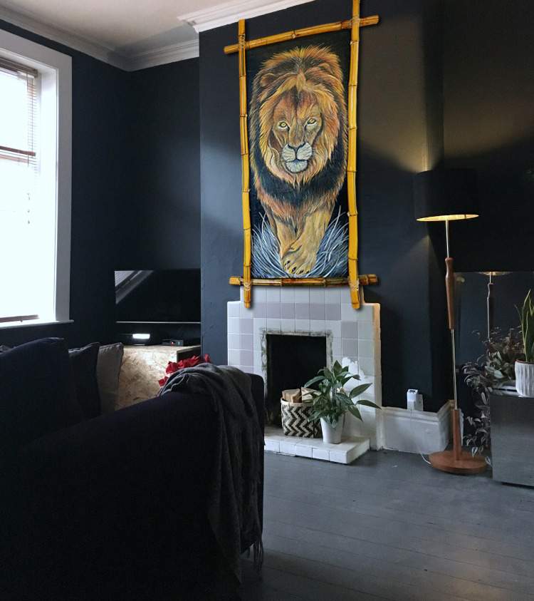 Authentic Handmade Lion on Canvas - 1 - Paintings  on Aster Vender
