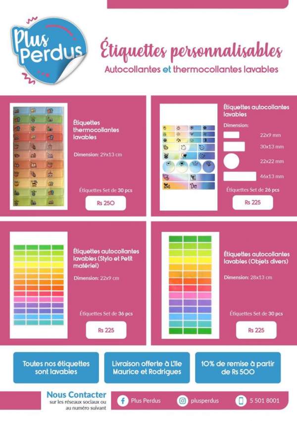 Étiquettes personnalisables lavables  - 0 - Kids Stuff  on Aster Vender