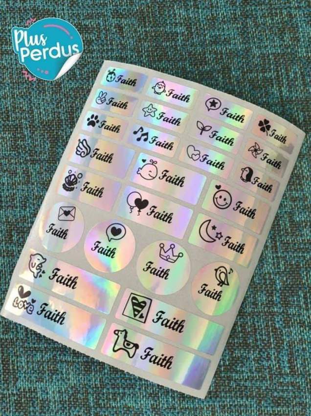 Étiquettes autocollantes personnalisables lavables  - 0 - Kids Stuff  on Aster Vender