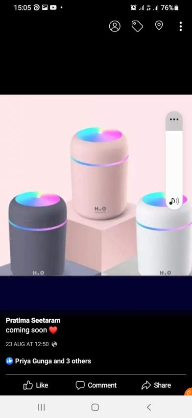 Portable USB ultrasonic Humidifier perfume on Aster Vender