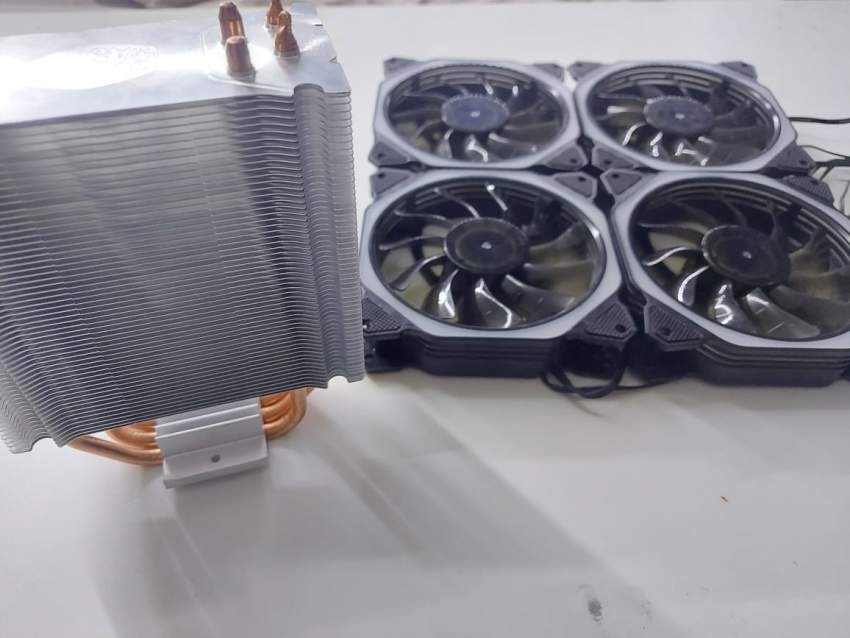 Cpu heat sink cooler master & 4 cooling fan rgb - 2 - CPU Cooler Fan  on Aster Vender