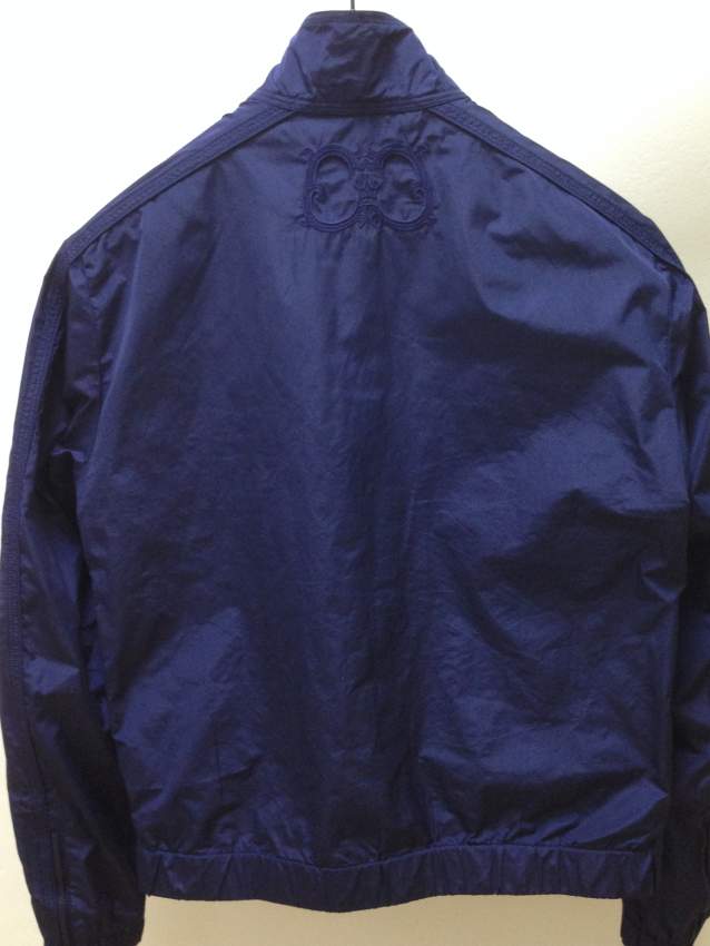 CLASS Roberto Cavalli - Blue Lightweight Jacket with Logo Embroidery - 2 - Jackets & Coats (Men)  on Aster Vender