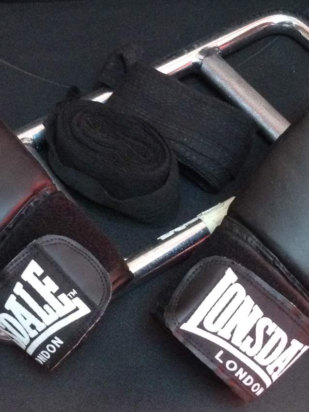 Trojan Dumbbell 20kg Set + Barbell 30kg Set + Punching Bag - 2 - Fitness & gym equipment  on Aster Vender