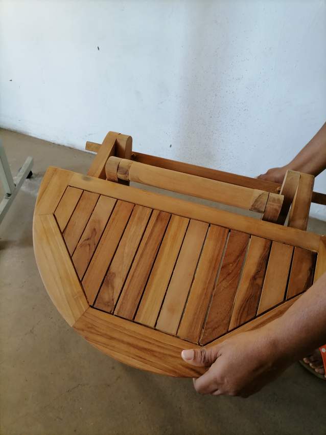Small Teak foldable table - 5 - Wheelchair  on Aster Vender