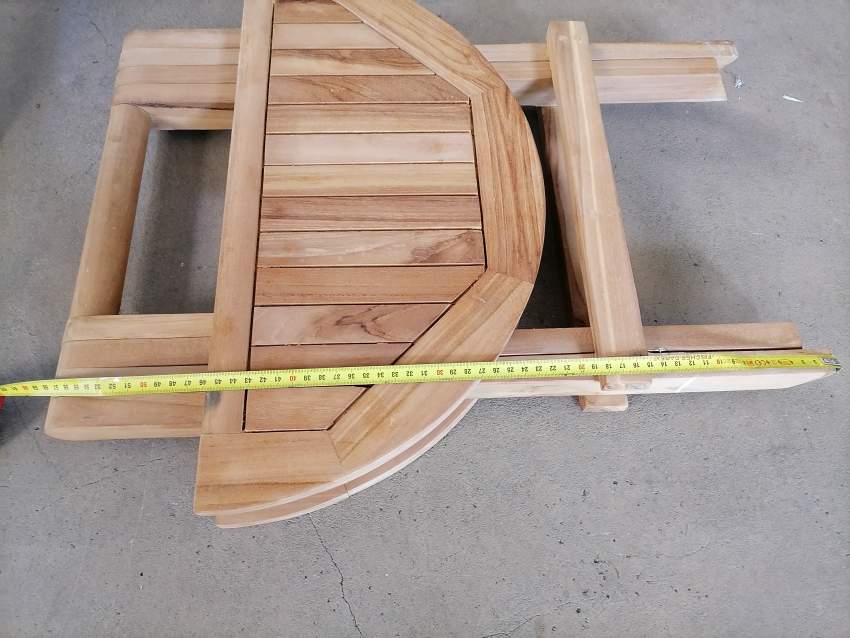 Small Teak foldable table - 8 - Wheelchair  on Aster Vender
