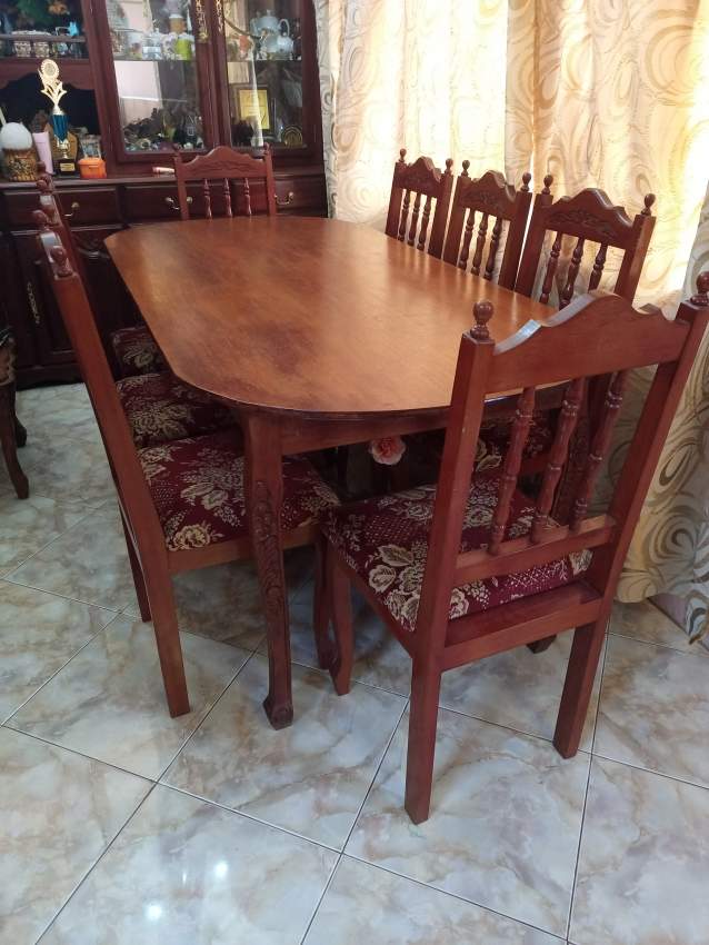  8 wooden chairs and table  - 1 - Table & chair sets  on Aster Vender