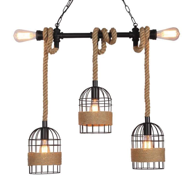 Ceiling Lights - Metal tube * 3 rope - 0 - Interior Decor  on Aster Vender