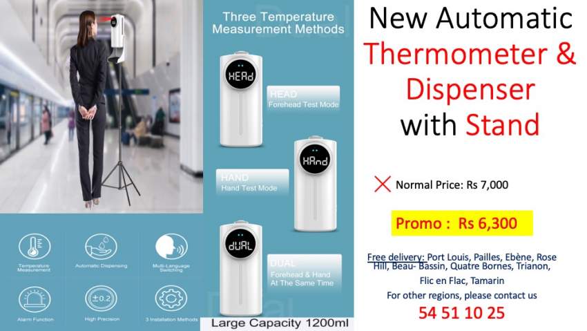 Thermometer dispenser with stand - 0 - Thermometer  on Aster Vender