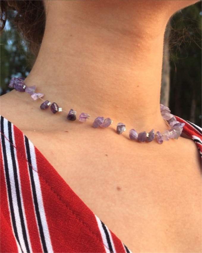 Amethyst choker - 0 - Necklaces  on Aster Vender