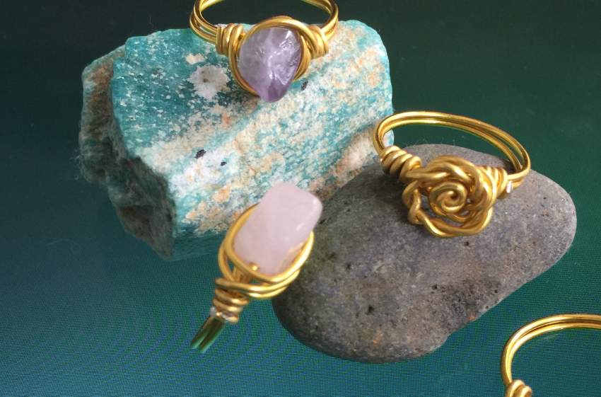 Wire ,Gemstone Rings - 0 - Rings  on Aster Vender