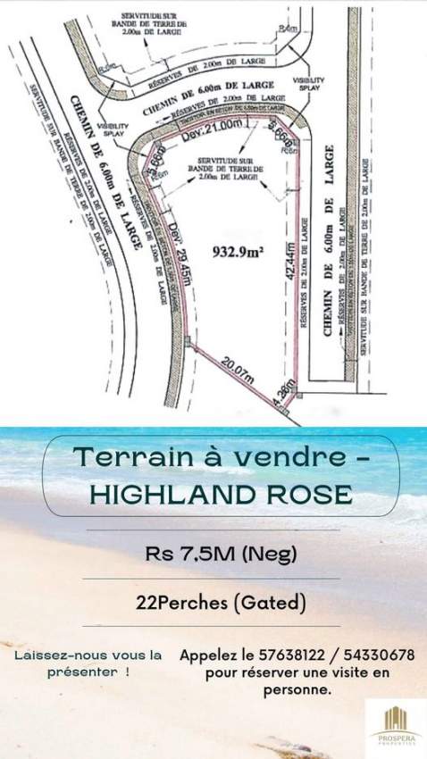 LAND FOR SALE AT HIGHLAND ROSE (GATED COMMUNITY) - RS 7,5M (Neg) - 0 - Land  on Aster Vender