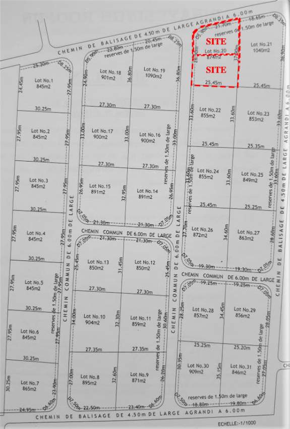 2 Portions of 10.3 Perches Petit Raffray - 5 - Land  on Aster Vender