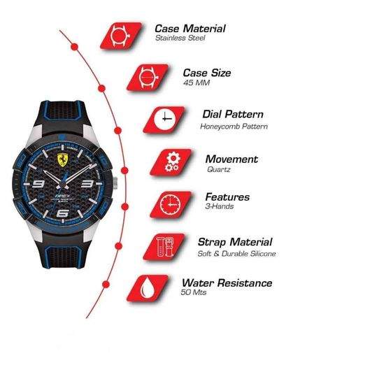 NEW MENS WATCH: FERRARI SCUDERIA APEX - 3 - Other Indoor Sports & Games  on Aster Vender