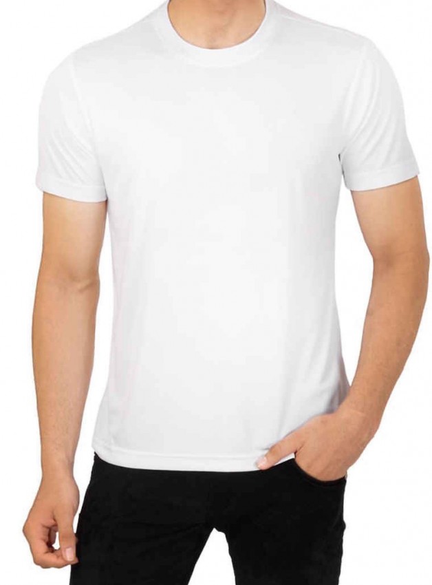 Round neck white T-shirt - 1 - T shirts (Men)  on Aster Vender